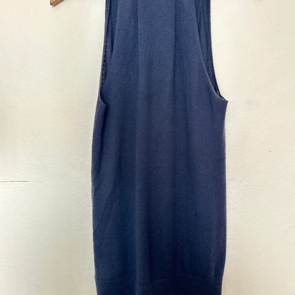 Theory Cerena 100% Cashmere Navy Sweater Vest - Picture 3 of 11